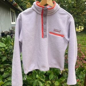 Helvetia II cropped snap fleece pullover